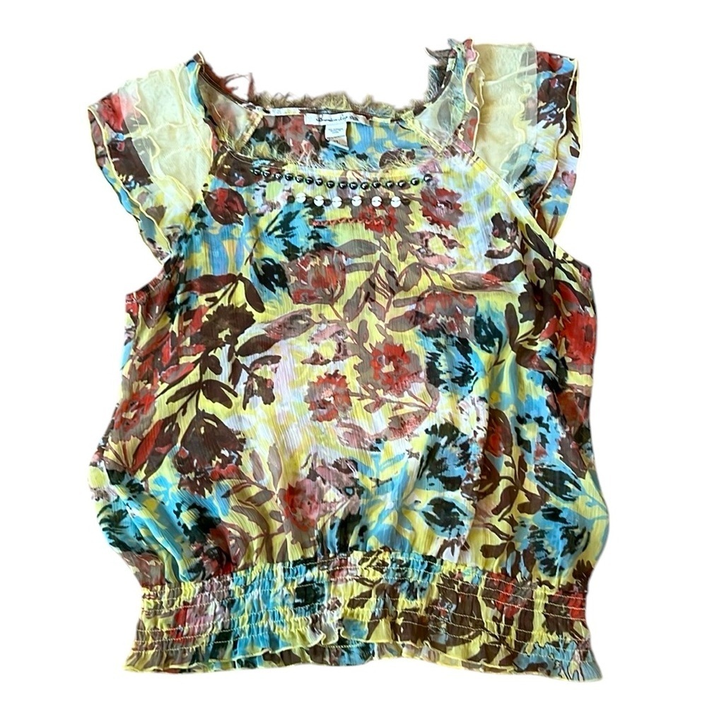 American Rag Cie Cap Sleeve Embellished Top (XL)